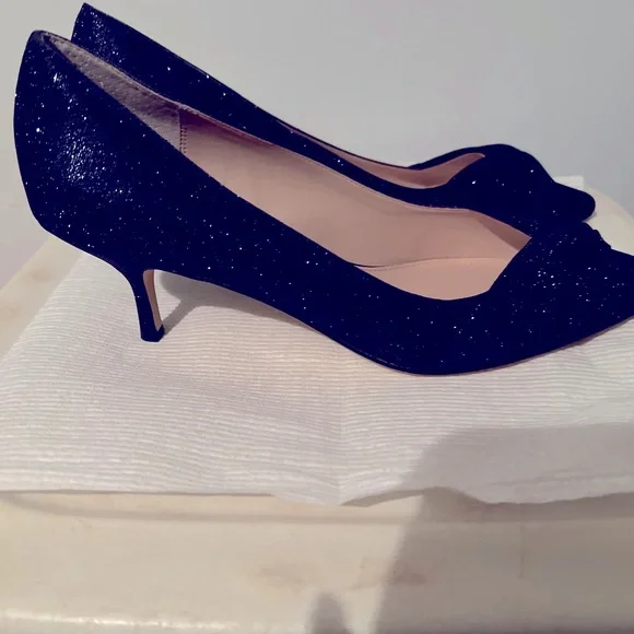 Nina Shoes Nina Navy Blue Sequin Pumps In Size Medium Poshmark